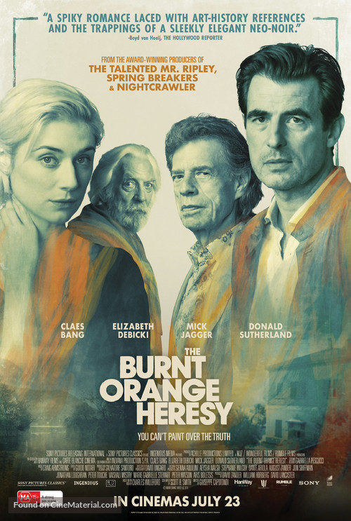 The Burnt Orange Heresy - Australian Movie Poster