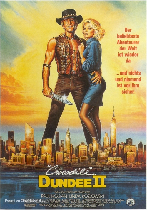 Crocodile Dundee II - German Movie Poster