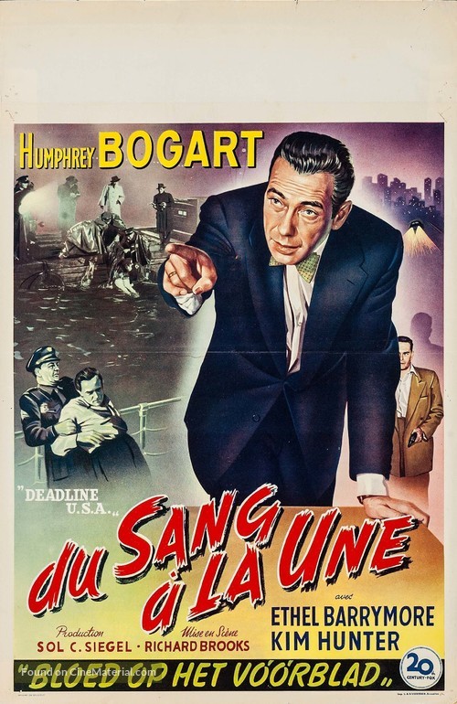 Deadline - U.S.A. - Belgian Movie Poster