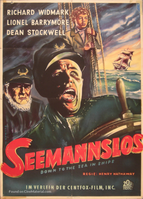Down to the Sea in Ships - German Movie Poster