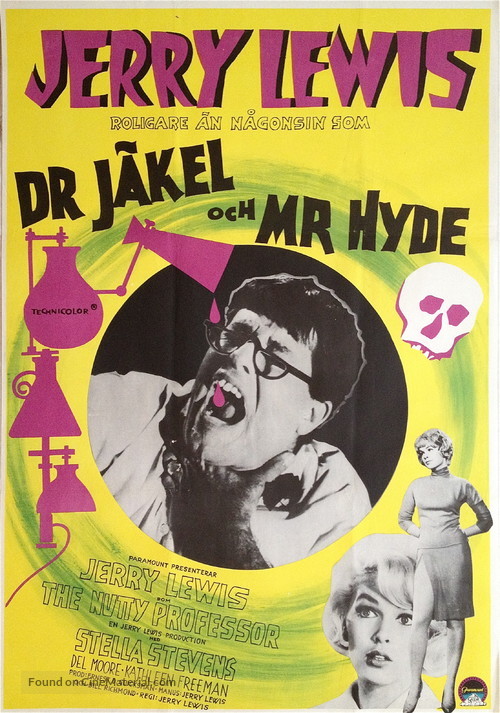 The Nutty Professor - Swedish Movie Poster