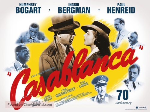 Casablanca - British Re-release movie poster