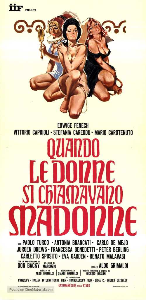 Quando le donne si chiamavano &#039;Madonne&#039; - Italian Movie Poster