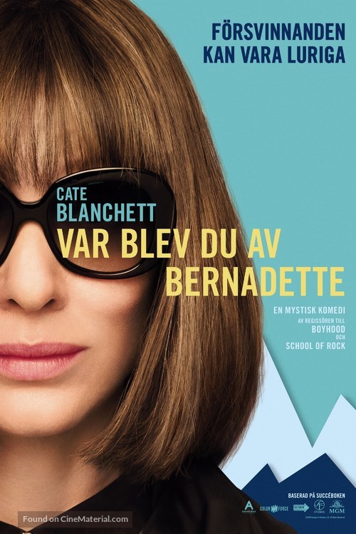 Where&#039;d You Go, Bernadette - Swedish Movie Poster