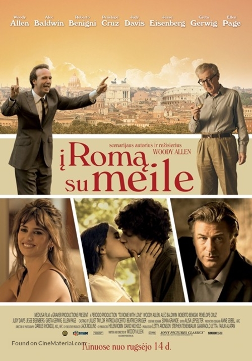 To Rome with Love - Lithuanian Movie Poster