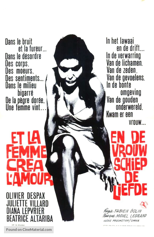 Et la femme cr&eacute;a l&#039;amour - Belgian Movie Poster