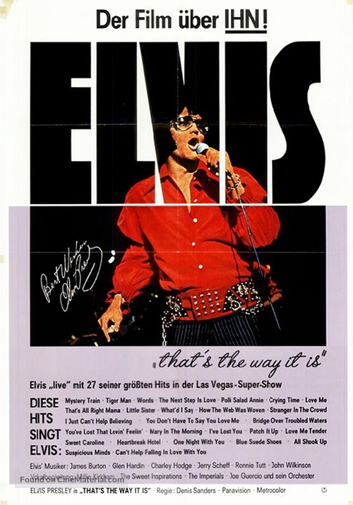 Elvis: That&#039;s the Way It Is - German Movie Poster