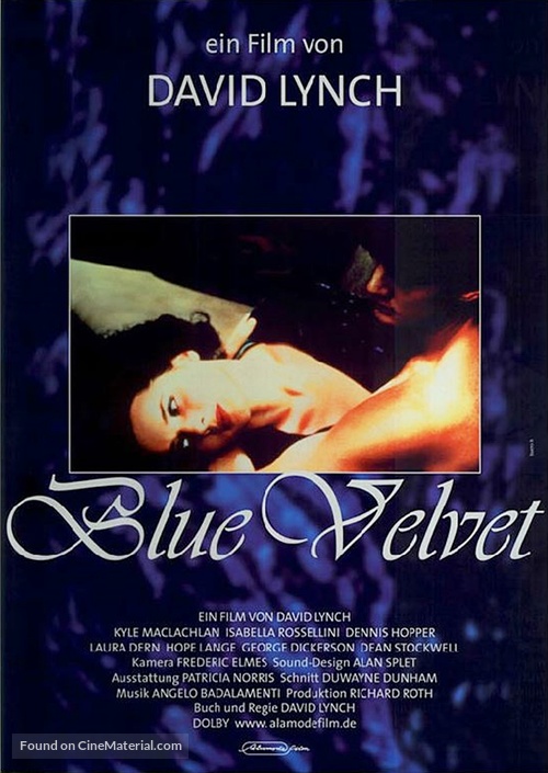 Blue Velvet - German Movie Poster