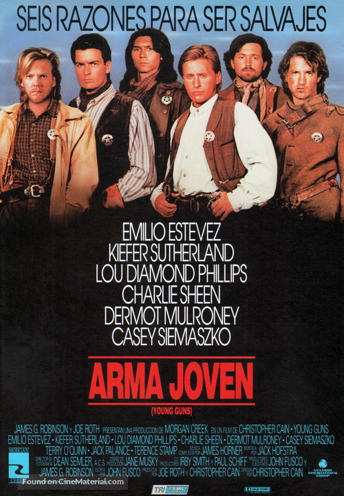 Young Guns - Spanish Movie Poster