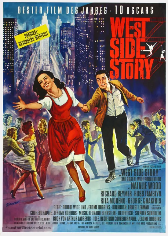 West Side Story 1961 German Movie Poster