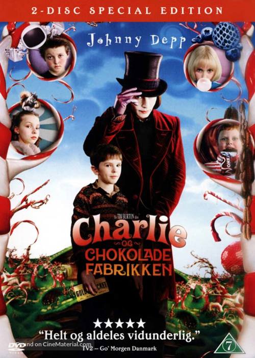 Charlie and the Chocolate Factory - Danish DVD movie cover