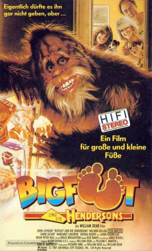 Harry and the Hendersons - German VHS movie cover