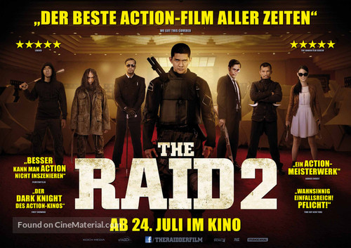 The Raid 2: Berandal - German Movie Poster