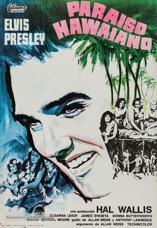 Paradise, Hawaiian Style - Spanish Movie Poster