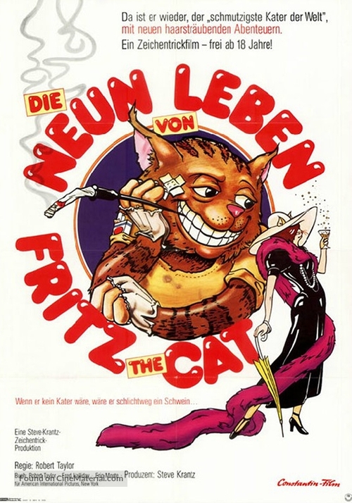 The Nine Lives of Fritz the Cat - German Movie Poster