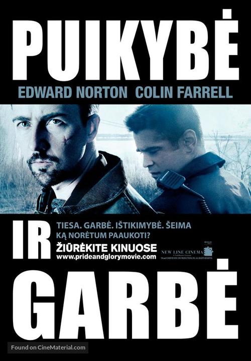 Pride and Glory - Lithuanian Movie Poster