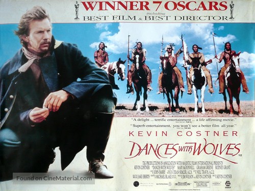 Dances with Wolves - British Movie Poster