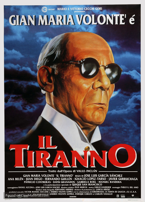 Tirano Banderas - Italian Movie Poster