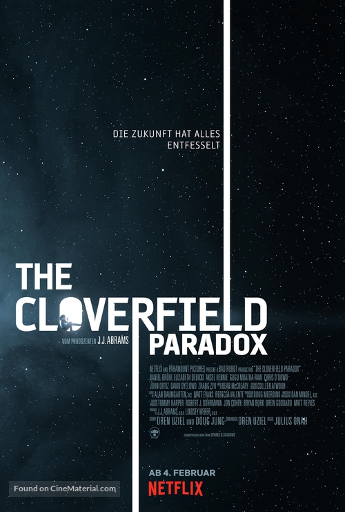 Cloverfield Paradox - German Movie Poster