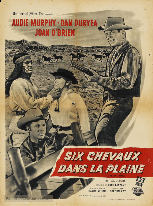 Six Black Horses - French Movie Poster