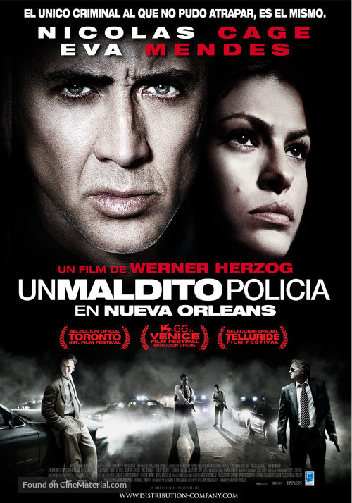 The Bad Lieutenant: Port of Call - New Orleans - Argentinian Movie Poster