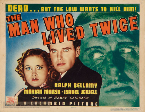 The Man Who Lived Twice - Movie Poster