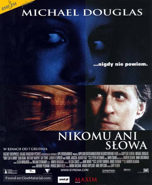 Don&#039;t Say A Word - Polish Movie Poster