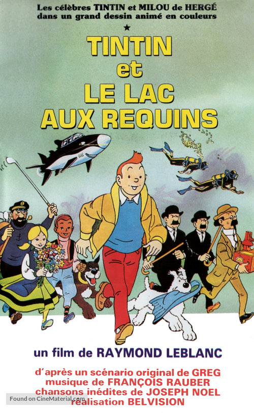 Tintin et le lac aux requins - French VHS movie cover