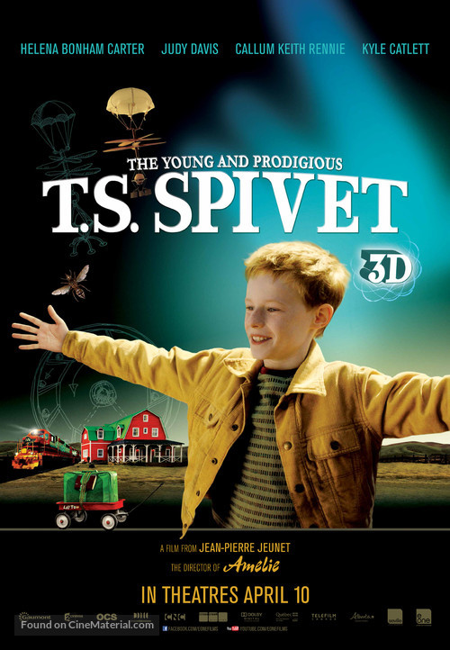 L&#039;extravagant voyage du jeune et prodigieux T.S. Spivet - Canadian Movie Poster
