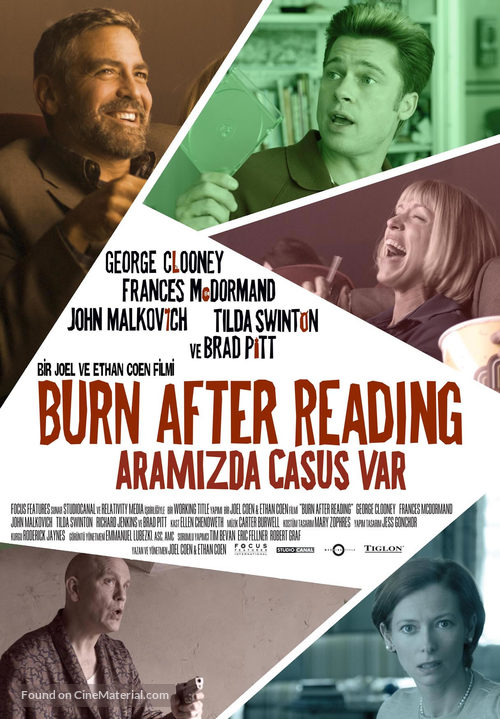 Burn After Reading - Turkish Movie Poster