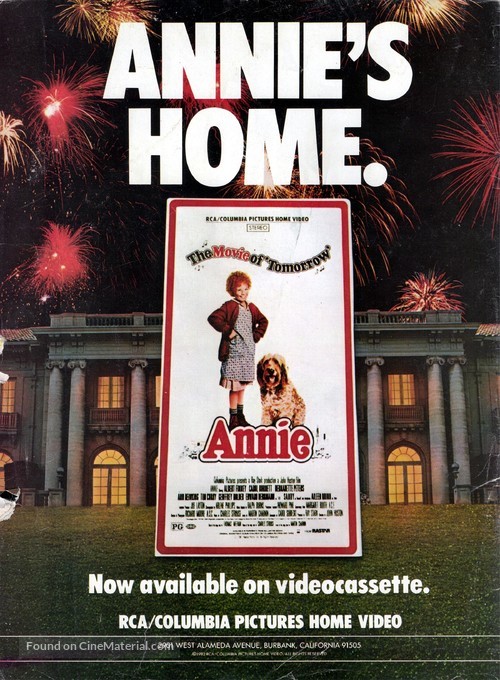 Annie - Video release movie poster