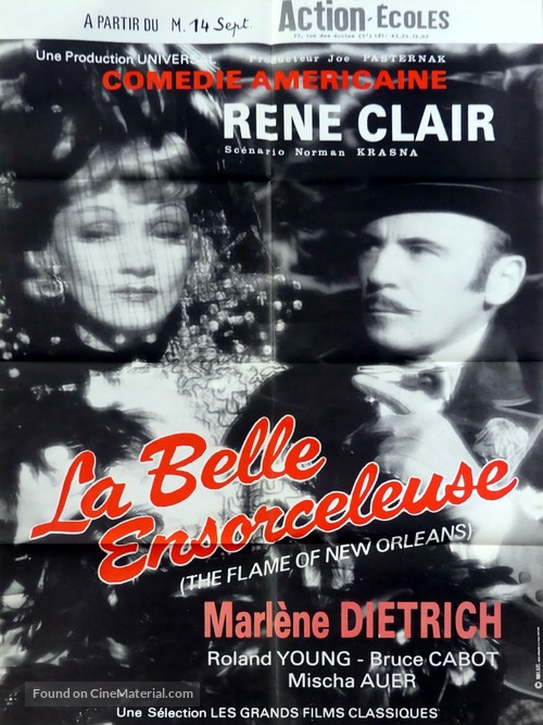 The Flame of New Orleans - French Re-release movie poster