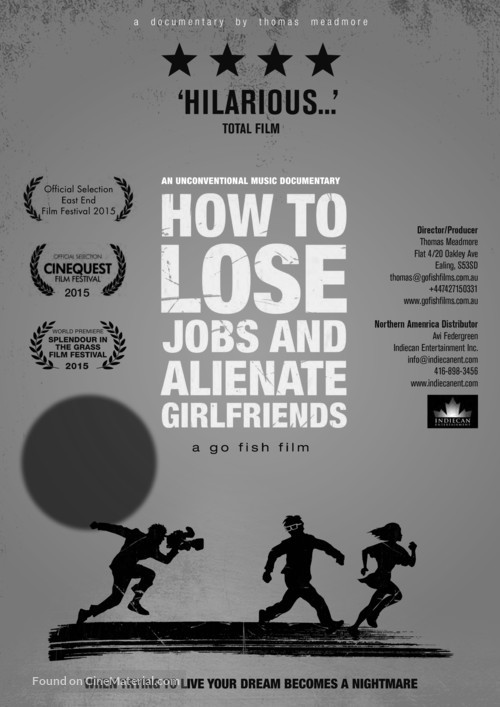 How to Lose Friends &amp; Alienate People - Canadian Movie Poster