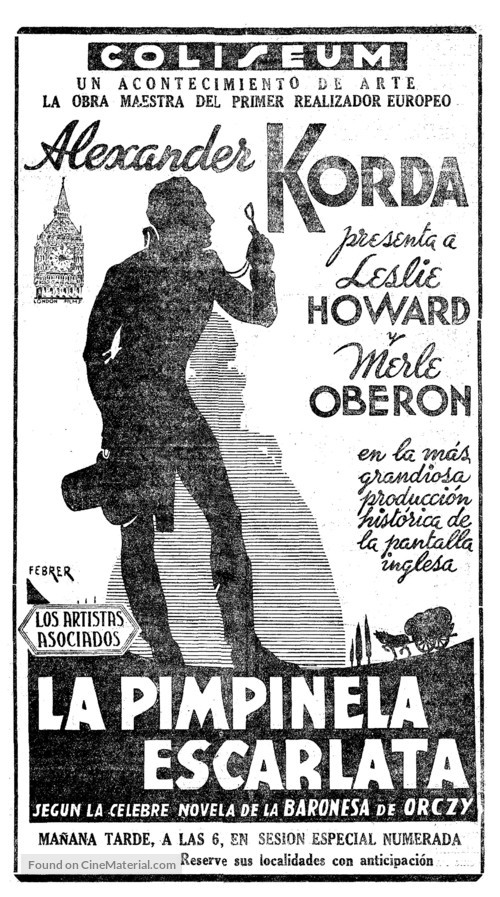 The Scarlet Pimpernel - Spanish poster