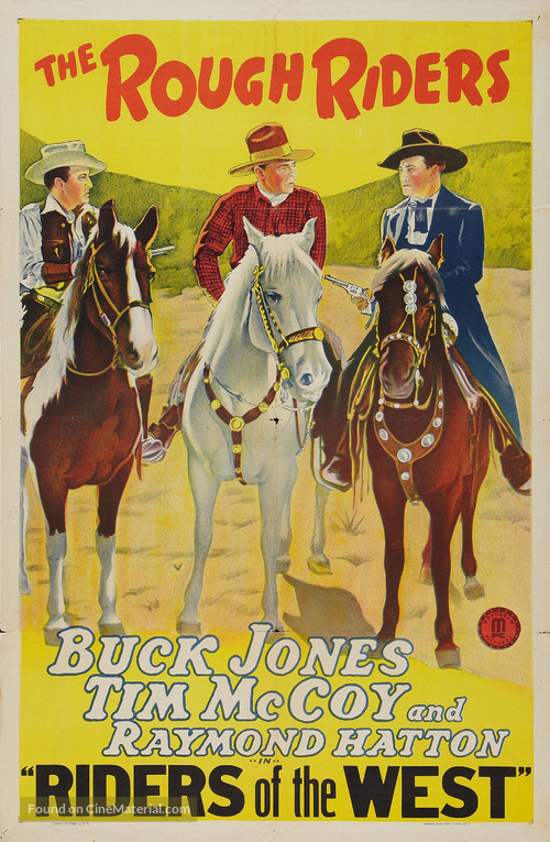 Riders of the West - Re-release movie poster