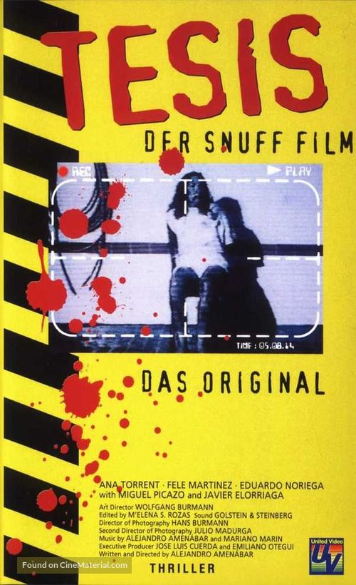 Tesis - German VHS movie cover