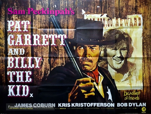 Pat Garrett & Billy the Kid (1973) British movie poster
