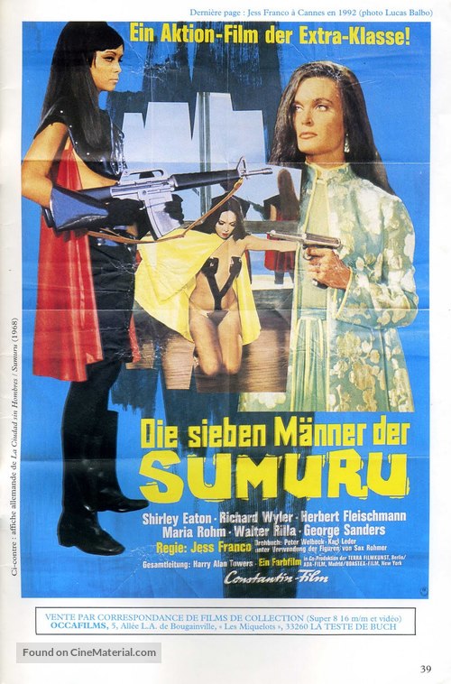 Die sieben M&auml;nner der Sumuru - German Movie Poster