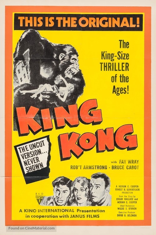 King Kong - Re-release movie poster