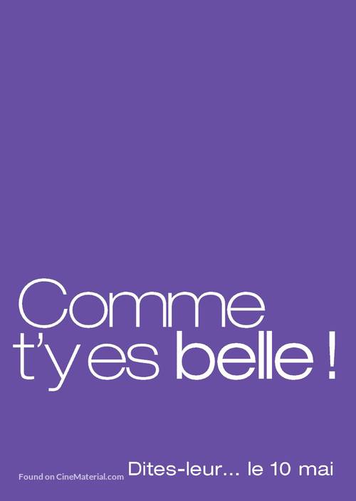 Comme t&#039;y es belle! - French poster
