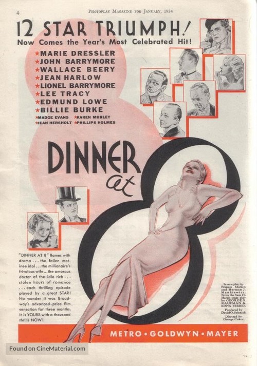 Dinner at Eight - poster