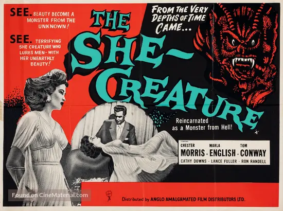 The She-Creature - British Movie Poster