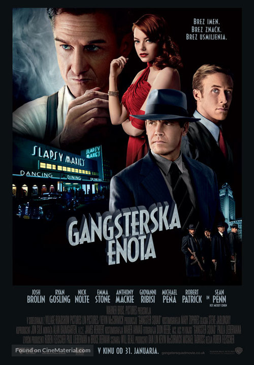 Gangster Squad - Slovenian Movie Poster