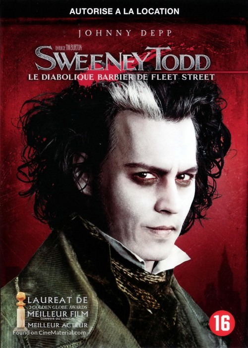 Sweeney Todd: The Demon Barber of Fleet Street - Belgian DVD movie cover