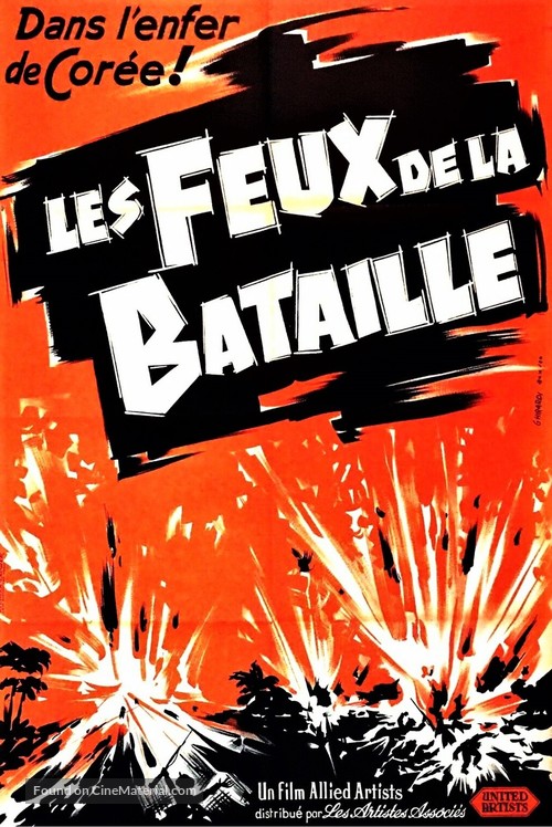 Battle Flame - French Movie Poster