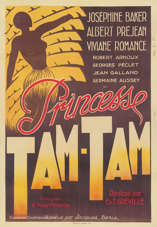Princesse Tam Tam - French Movie Poster