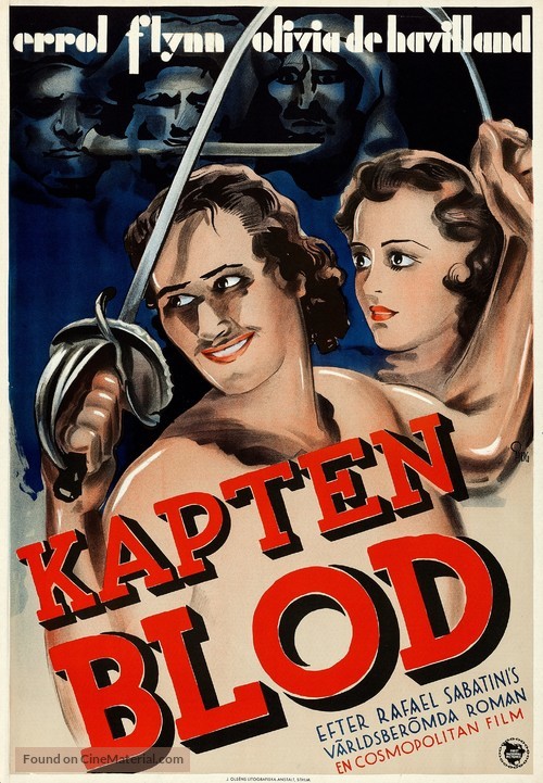 Captain Blood - Swedish Movie Poster