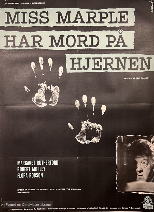 Murder at the Gallop - Danish Movie Poster