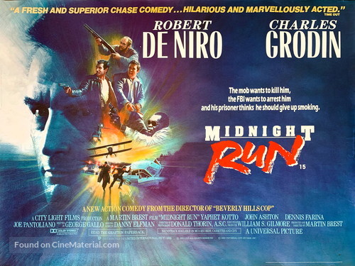 Midnight Run Action Movie Posters Wall chart A3 size cinema film
