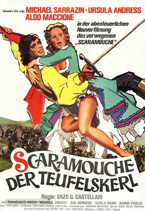 Avventure e gli amori di Scaramouche, Le - German Movie Poster